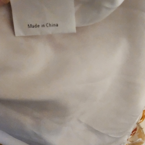 NWT Size XS Allegra K Orange and Cream Floral Midi Dress - Picture 4 of 7